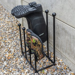 Woodside Morston Steel Wellington Boot Rack/Walking Boot Storage Stand, Indoor & Outdoor