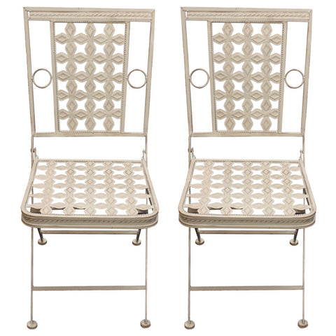 Woodside Ostend Folding Metal Outdoor Garden Patio Dining Table And 2 Chairs Set