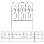 Woodside Felbrigg Metal Garden Border Edging, Outdoor Lawn Fencing, 3m Total Length, Pack of 5