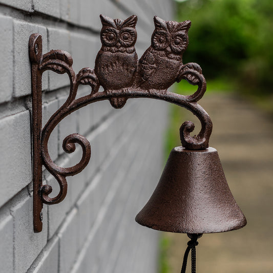 Woodside Cast Iron Wall Mounted Doorbell Vintage/Antique Design for Garden & Home