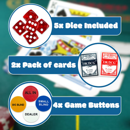 Wollowo 300 Piece Texas Hold’em Poker Set Complete Casino Game Kit with Aluminium Carry Case
