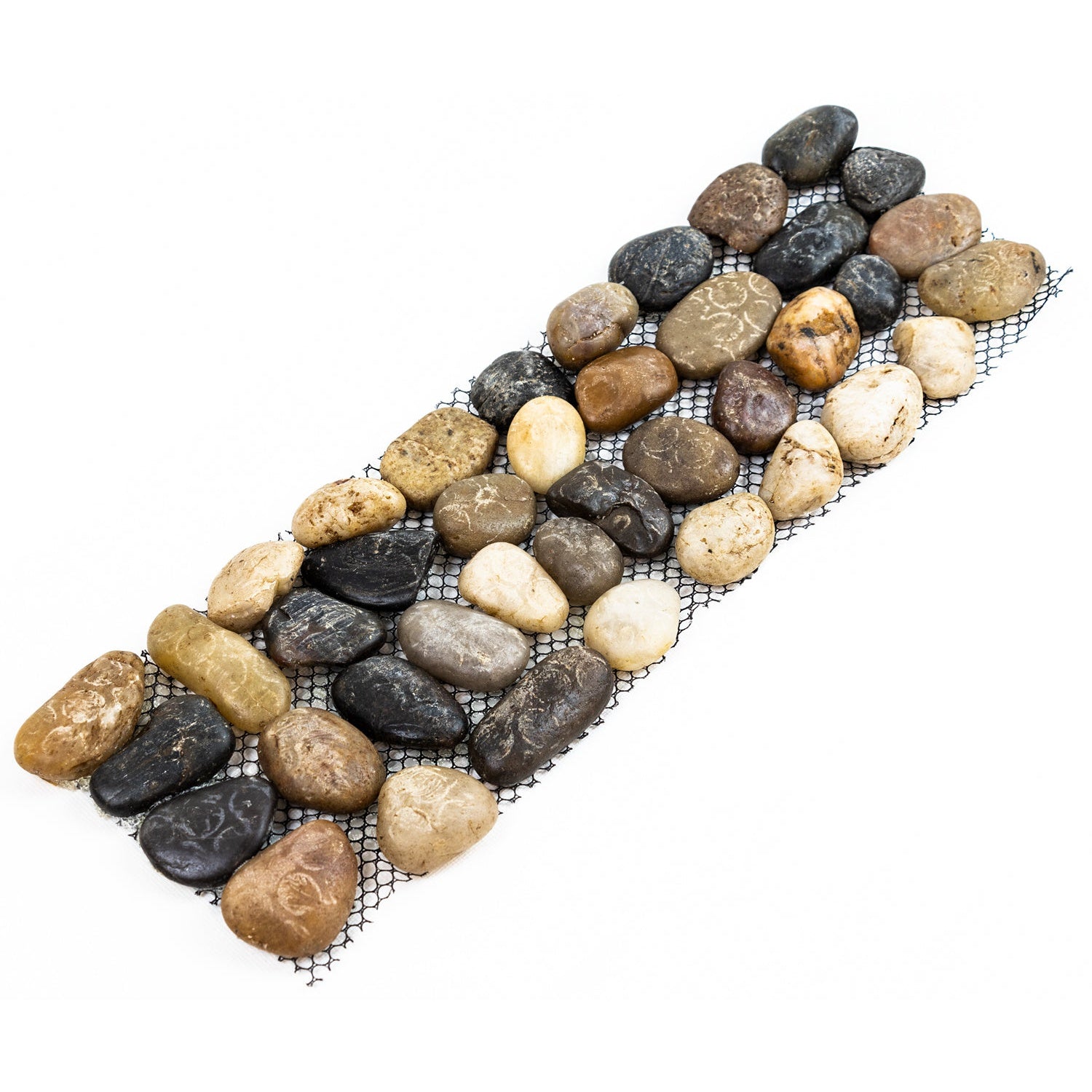 Woodside Pebble Strip Decorative Garden Lawn/Flower Bed Border Edging, Pack of 8