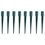 Woodside Steel Fence Post Holders Heavy Duty Ground Stakes – 100mm/4” Square Pack of 8