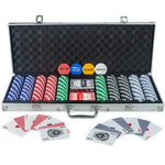 Wollowo 500 Piece Texas Hold’em Poker Set Complete Casino Game Kit with Aluminium Carry Case