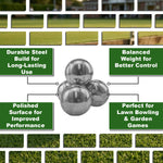 Woodside 8pc French Boules Garden Game Set with Carry Case – Outdoor Family Game