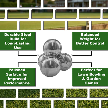 Woodside 8pc French Boules Garden Game Set with Carry Case – Outdoor Family Game