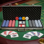 Wollowo 500 Piece Texas Hold’em Poker Set Complete Casino Game Kit with Aluminium Carry Case