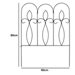 Woodside Felbrigg Metal Garden Border Edging, Outdoor Lawn Fencing, 3m Total Length, Pack of 5