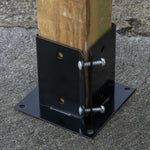 Woodside Bolt Down Fence Post Holder - 100mm x 100mm x 150mm