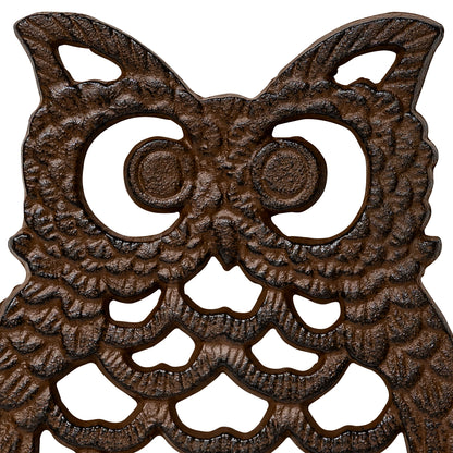 Woodside Decorative Kitchen/Dining Table Cast Iron Owl Trivet Hot Pot/Pan Stand