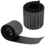 Woodside Metal Garden Border Edging 5m x 16.5cm Decorative Black Finish for Lawn/Pathways