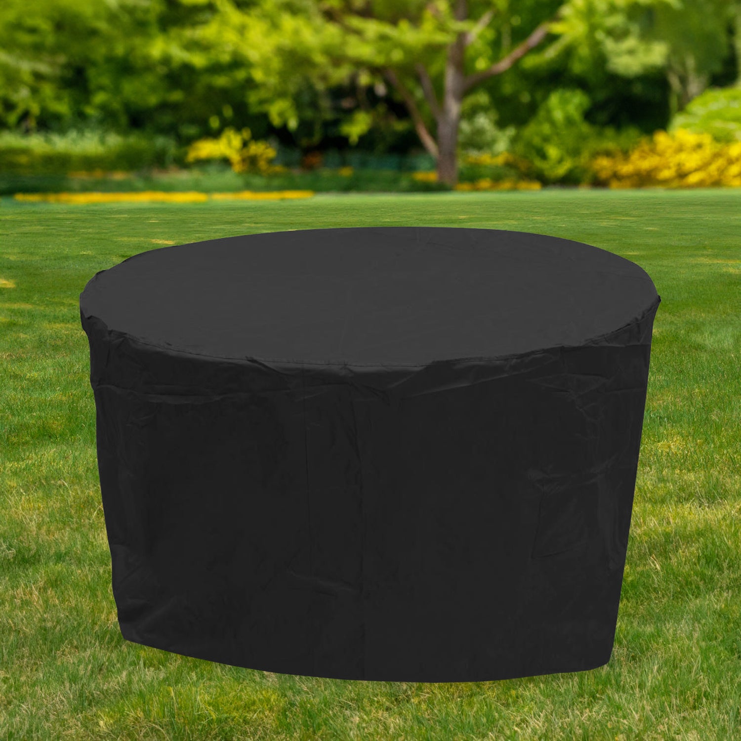 Oxbridge Black Medium Round Waterproof Outdoor Garden Patio Set Furniture Cover