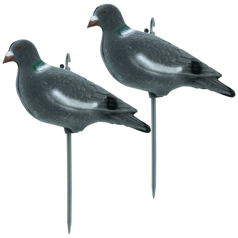 2 x Nitehawk Hunting Shooting Flocked Full Body Fake Bird Pigeon Decoy Shell