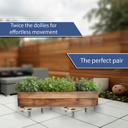 Woodside 300kg Platform Dolly Trolley – Set of 2 Heavy Duty Furniture Movers