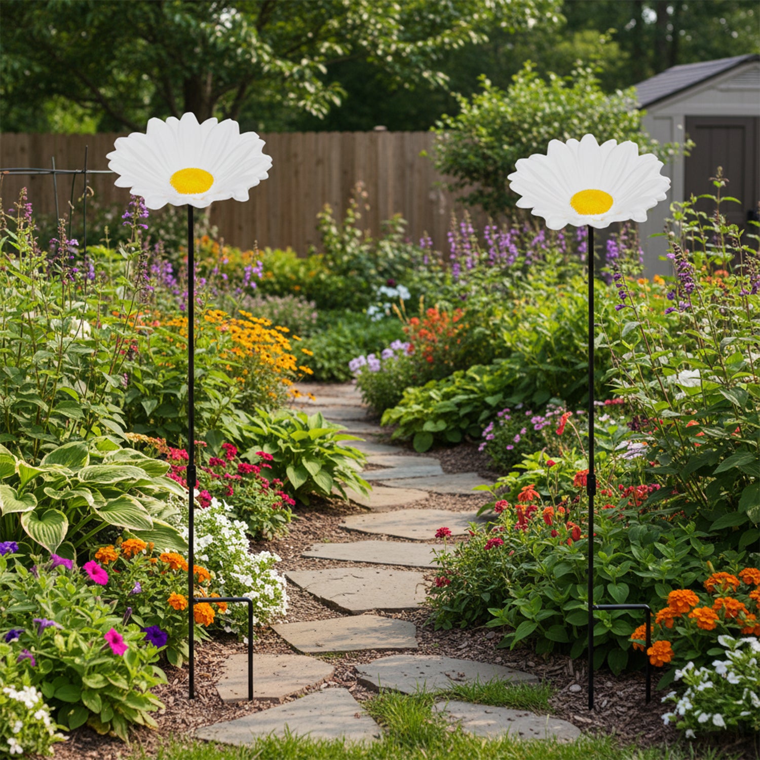 Woodside Cast Iron Bird Feeders Daisy Shaped Decorative Garden Seed & Nut Dish 5 PACK