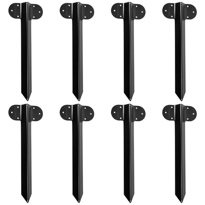 Woodside Pack of 8 Steel Railway Sleeper Bracket Heavy Duty Driveway Path Edging