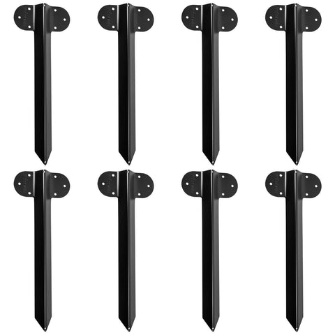 Woodside Pack of 8 Steel Railway Sleeper Bracket Heavy Duty Driveway Path Edging