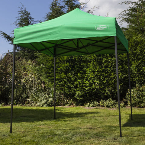 Woodside 2x2m Fully Waterproof, Heavy Duty Pop Up Gazebo + Carry Bag & Sand Bags