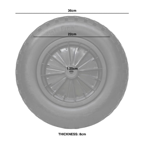 Woodside 14â€ Replacement Wheelbarrow Wheel, Heavy Duty Puncture Proof Tyre