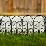 Woodside Decorative Garden Border Lawn Edging Steel Fence 10 Pack
