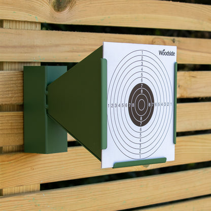 Woodside 14cm Shooting Funnel Target Holder + 100 Targets Air Rifle/Airsoft