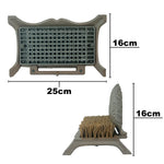 Woodside Hedgehog Cast Iron Boot Scraper & Brush Heavy Duty Outdoor Garden Shoe Cleaner