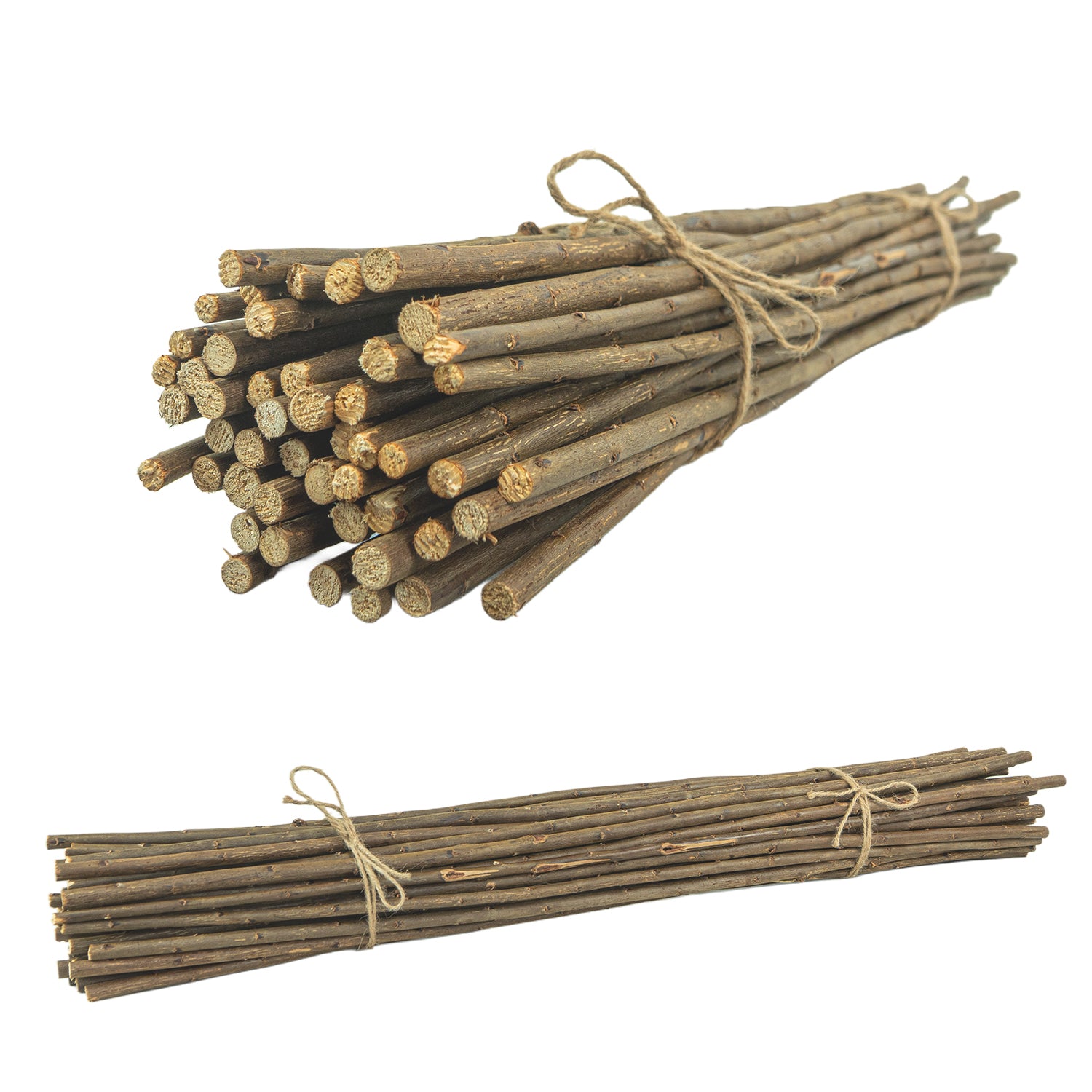 Woodside 90cm Willow Pea & Bean Support Sticks – Pack of 50 Natural Garden Plant Canes for Climbing Plants