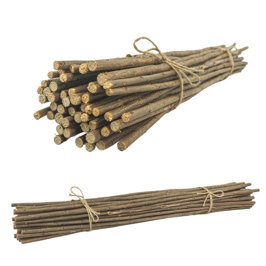 Woodside 90cm Willow Pea & Bean Support Sticks – Pack of 50 Natural Garden Plant Canes for Climbing Plants