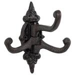 Woodside 3-in-1 Decorative Cast Iron Swivel Coat/Hat/Key Hanger Wall Hooks x 2