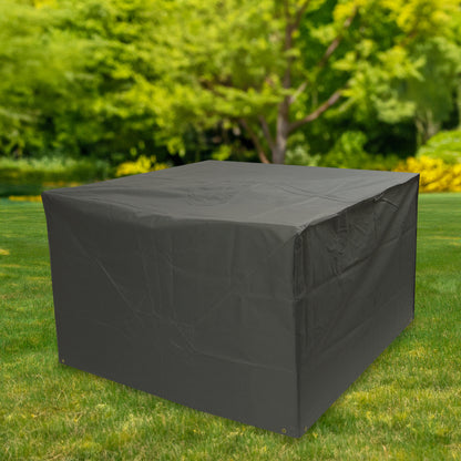 Woodside Heavy Duty Waterproof Garden Rattan Cube Set Cover GREY 120x120x74cm