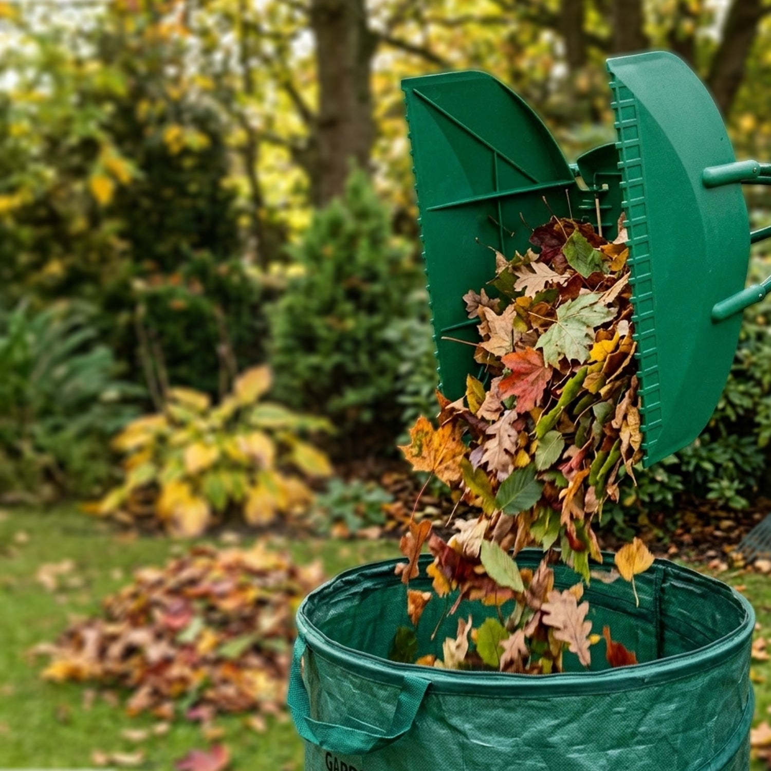 Woodside Long Handle Leaf Grabbers Garden Leaf Scoops with Foam Grip Handles Large Capacity Collectors