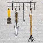 Woodside Wall Mounted Hand Garden Tool Organiser Hanger Racks - 4 PACK, 32 Hooks