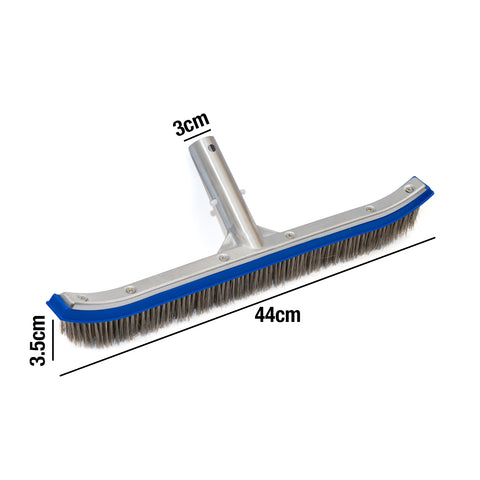 Woodside 18â€ Aluminium Swimming Pool Cleaning Brush Head Stainless Steel Bristles