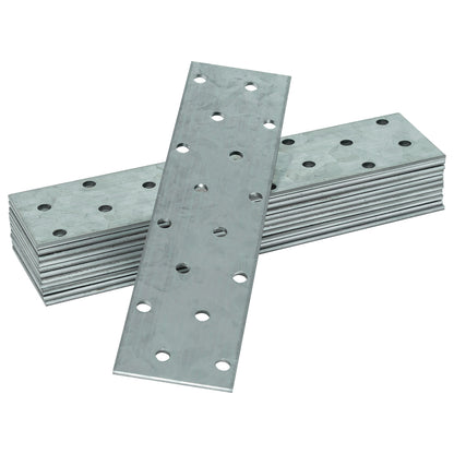 Woodside Galvanised Steel Joining Plates Metal Wood & Timber Construction Brackets 12 Pack