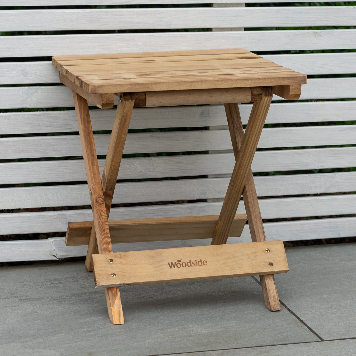 Woodside Ashill Folding Coffee Side Snack Table Wooden Garden Patio Furniture