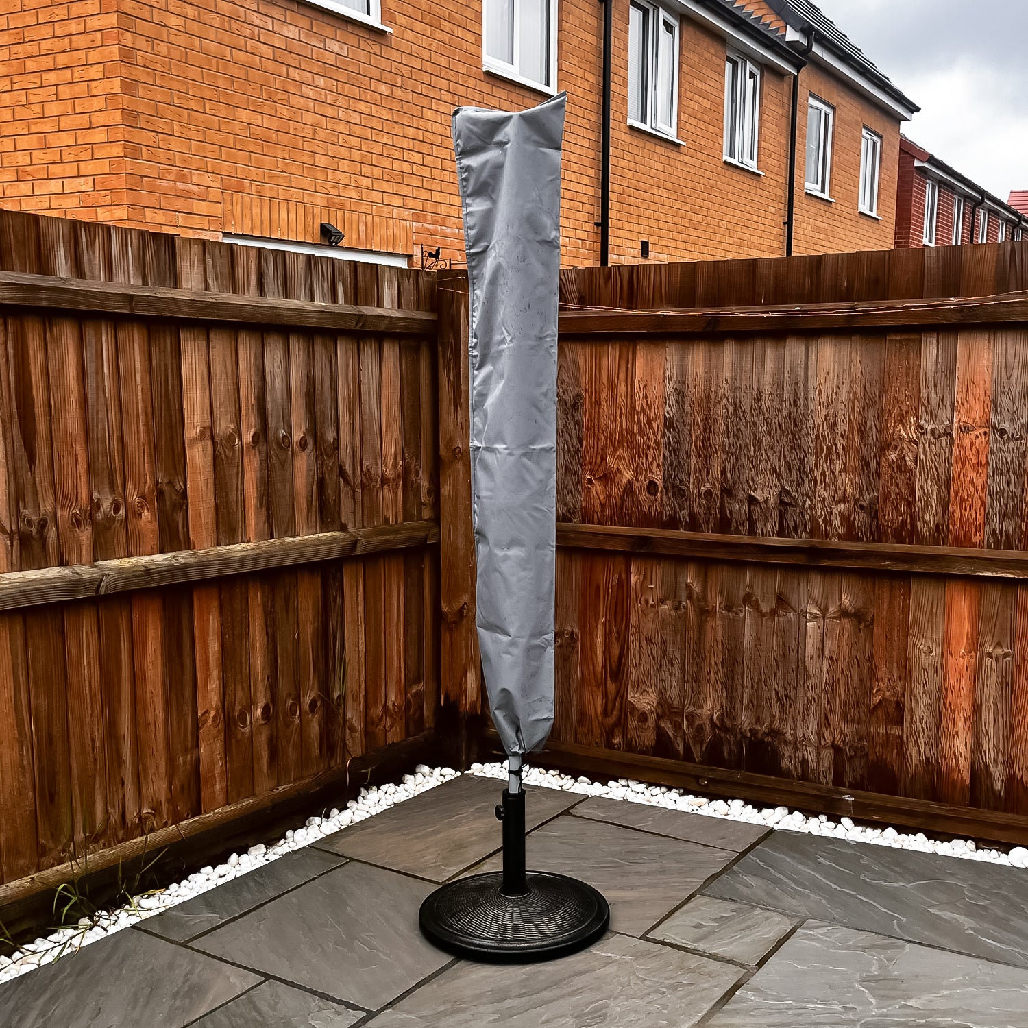 Oxbridge Grey Rotary Line Waterproof Outdoor Garden Furniture Cover