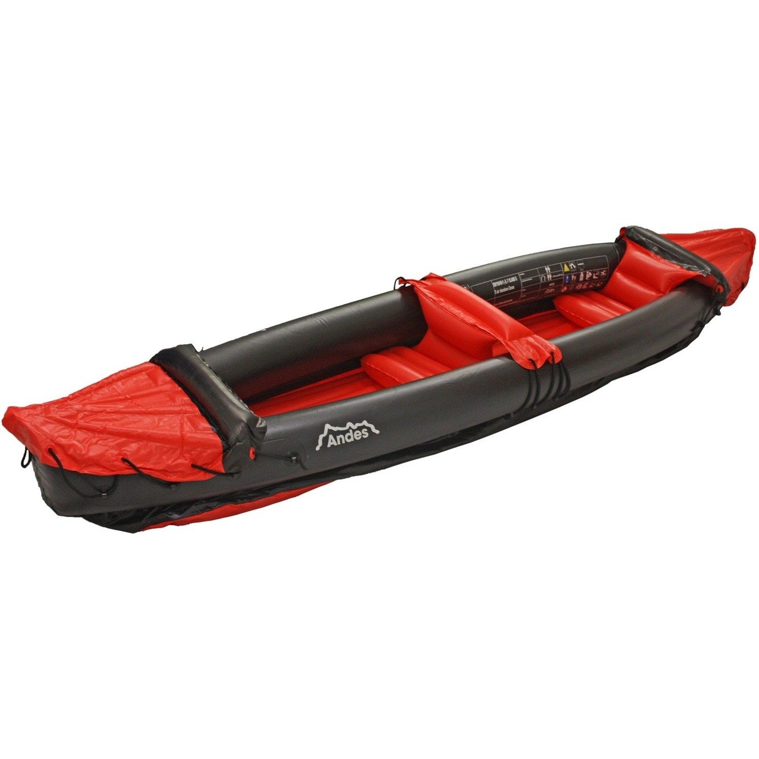 Inflatable Kayak Blow Up Two Person Canoe With Paddle Water Sports