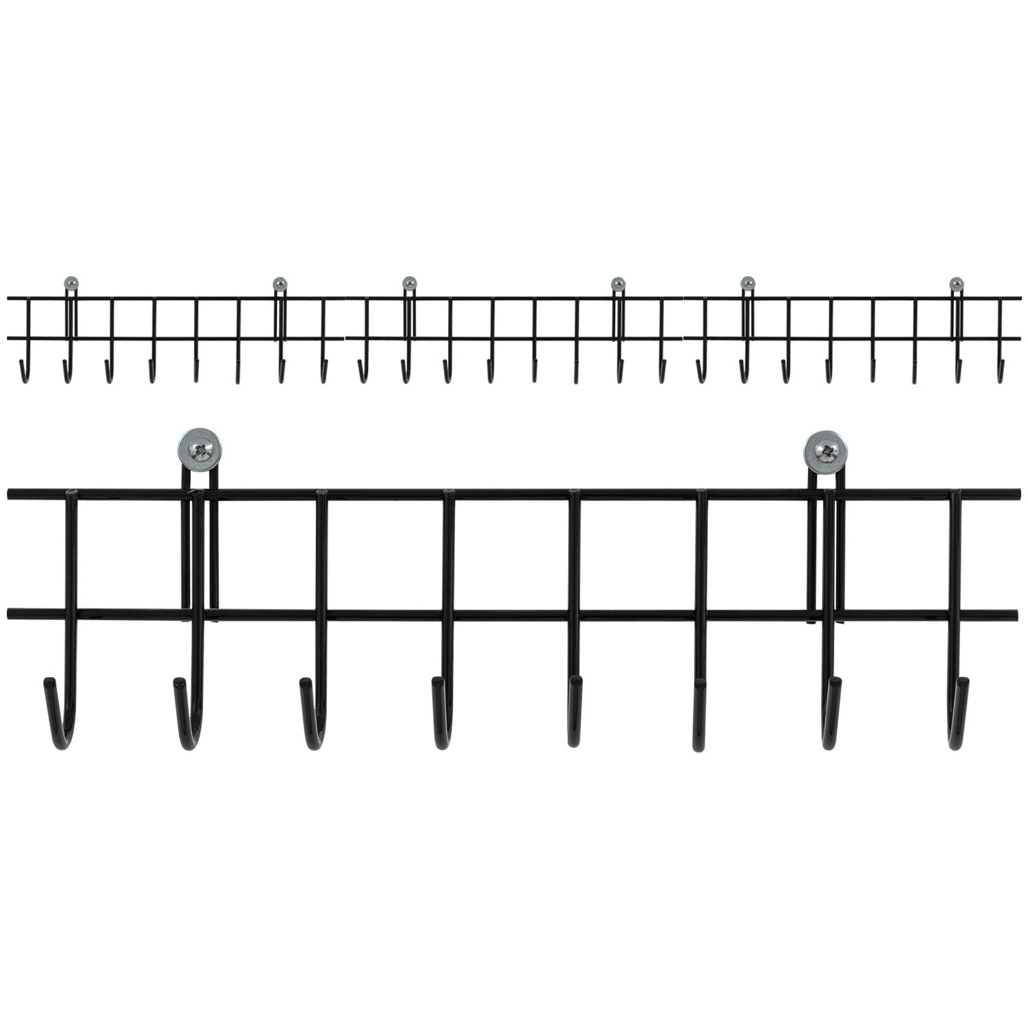 Woodside Wall Mounted Hand Garden Tool Organiser Hanger Racks - 4 PACK, 32 Hooks