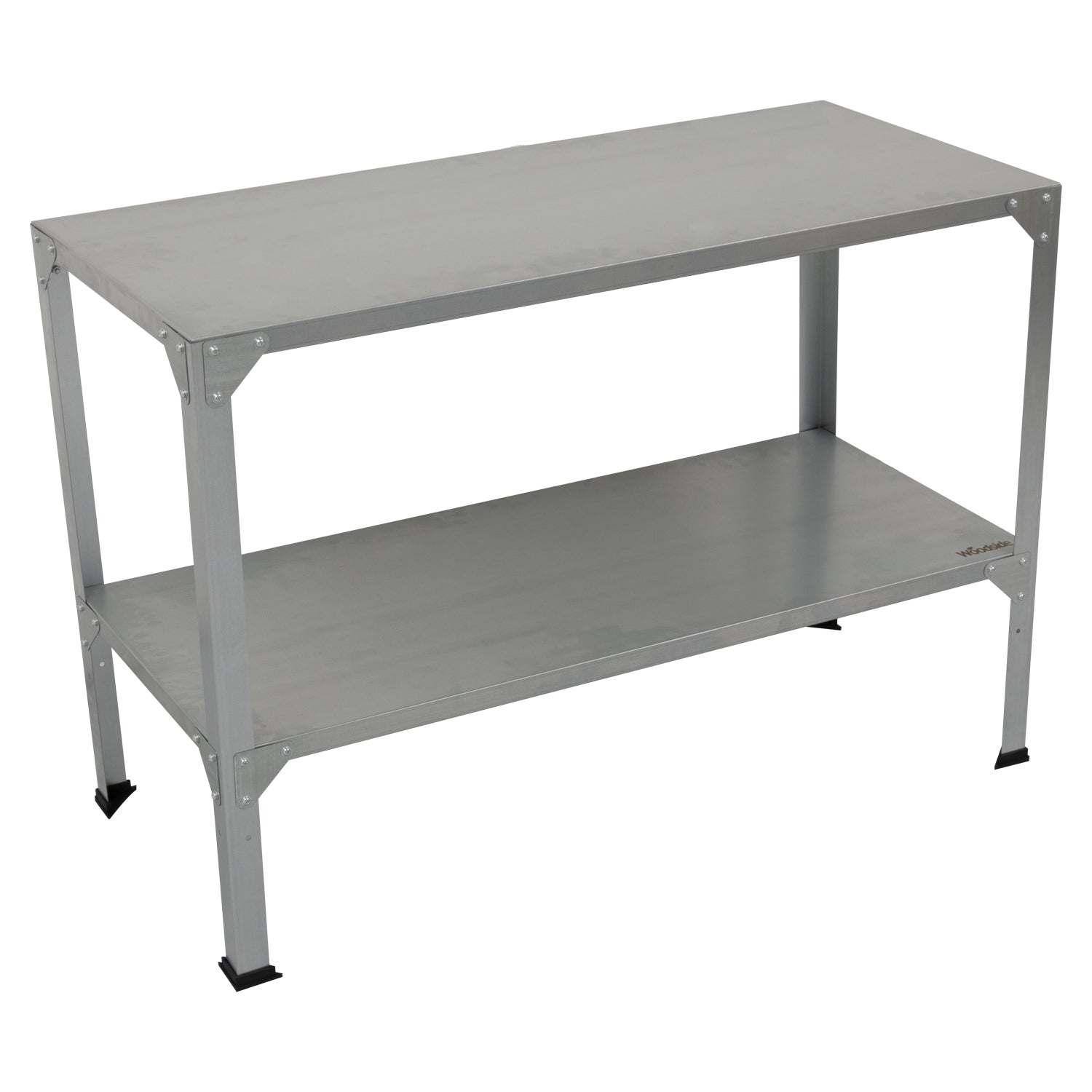 Woodside 2 Tier Galvanised Steel Greenhouse Potting/Work Bench, Planting Shelves