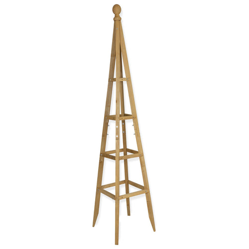 Woodside Wooden Garden Obelisk Pyramid Plant Support Trellis Climbing Frame