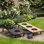 Woodside Bean Bag Toss Games Set – Outdoor Garden Throwing Game with Bean Bags & Rings for Family Fun