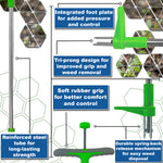 Woodside Stand Up Weed Puller – Long Handle Stainless Steel 3 Prong Garden Weed Removal Tool 100cm