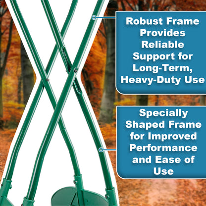 Woodside Long Handle Leaf Grabbers Garden Leaf Scoops with Foam Grip Handles Large Capacity Collectors