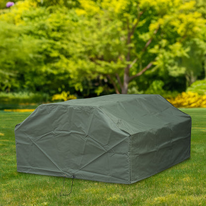 Woodside 8 Seater Square Picnic Table Waterproof Cover GREEN