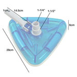 Woodside Universal Transparent Blue Swimming Pool Triangular Vacuum Head