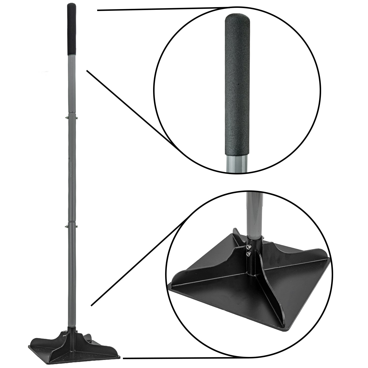 Woodside Heavy Duty Reinforced Steel Ground Tamper | Professional Soil & Gravel Compactor