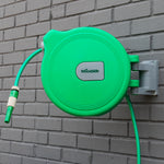 Woodside 30m Auto Rewind Retractable Wall Mounted Garden Hose Reel