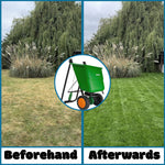Woodside 12L Large Capacity Lawn Seed & Fertiliser Drop Spreader with Adjustable Spread Settings and All-Terrain Wheels