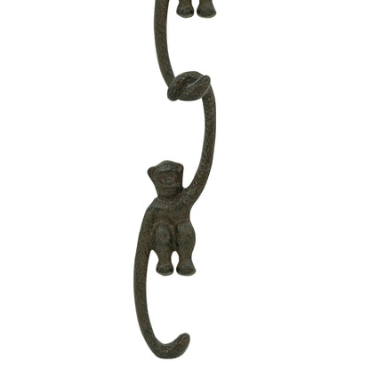 Woodside Cast Iron Decorative Indoor/Outdoor Garden Monkey Bird Feeder S Hooks Pack of 2