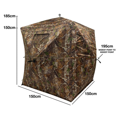 Nitehawk 2-3 Person Pop Up See Through 270 Degree Hunting Blind/Shooting Tent